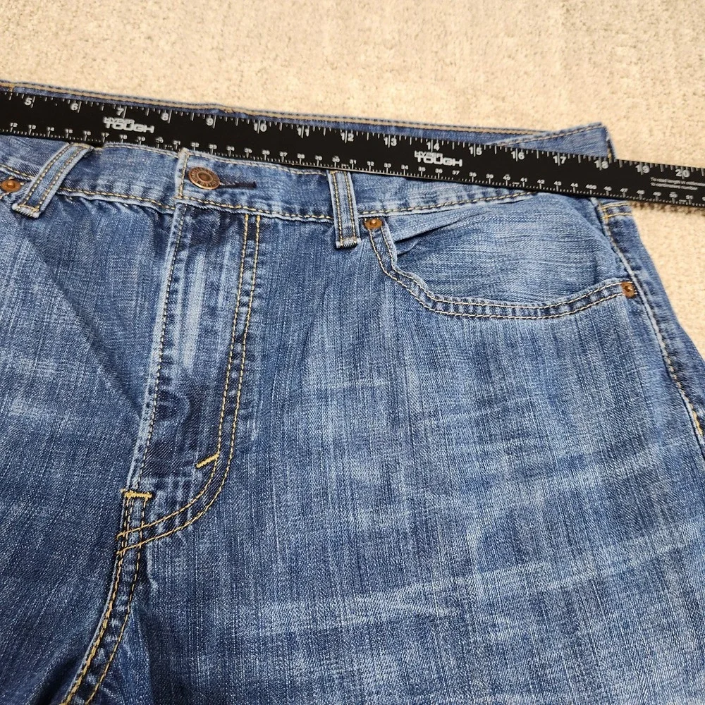 Levis 559‎ Jeans Mens 36x34 *READ Relaxed Straight Leg Whiskers Marble Denim Y2K